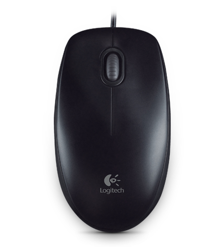 Logitech B100 - Mouse - per destrorsi e per sinistrorsi - ottica - 3 pulsanti - cablato - USB - nero