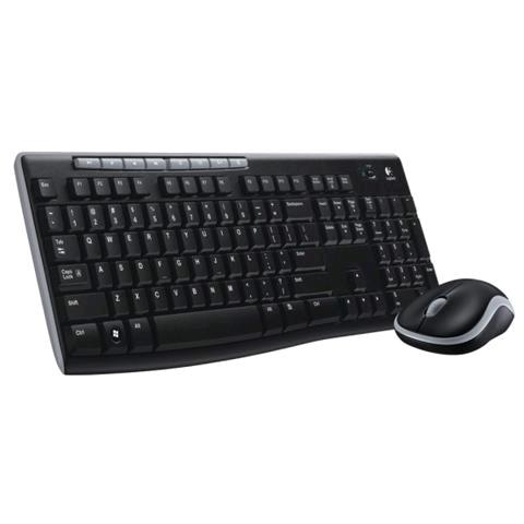 LOGITECH MK270 TASTIERA WIRELESS LAYOUT ITALIANO + MOUSE WIRELESS STANDARD OTTICO COLORE NERO