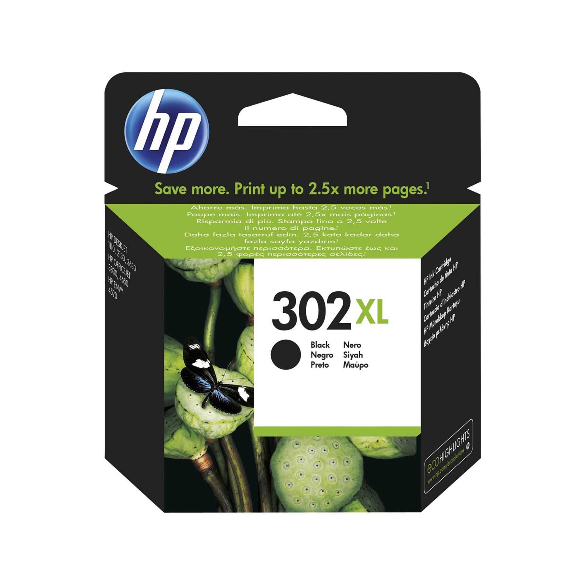 HP 302XL CART. INK NERO XL N.302 PER DJ2130/1110 OJ3830/4650