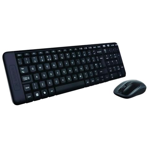 Logitech Wireless Combo MK220 - Set mouse e tastiera - senza fili - 2.4 GHz - italiana - grigio scuro