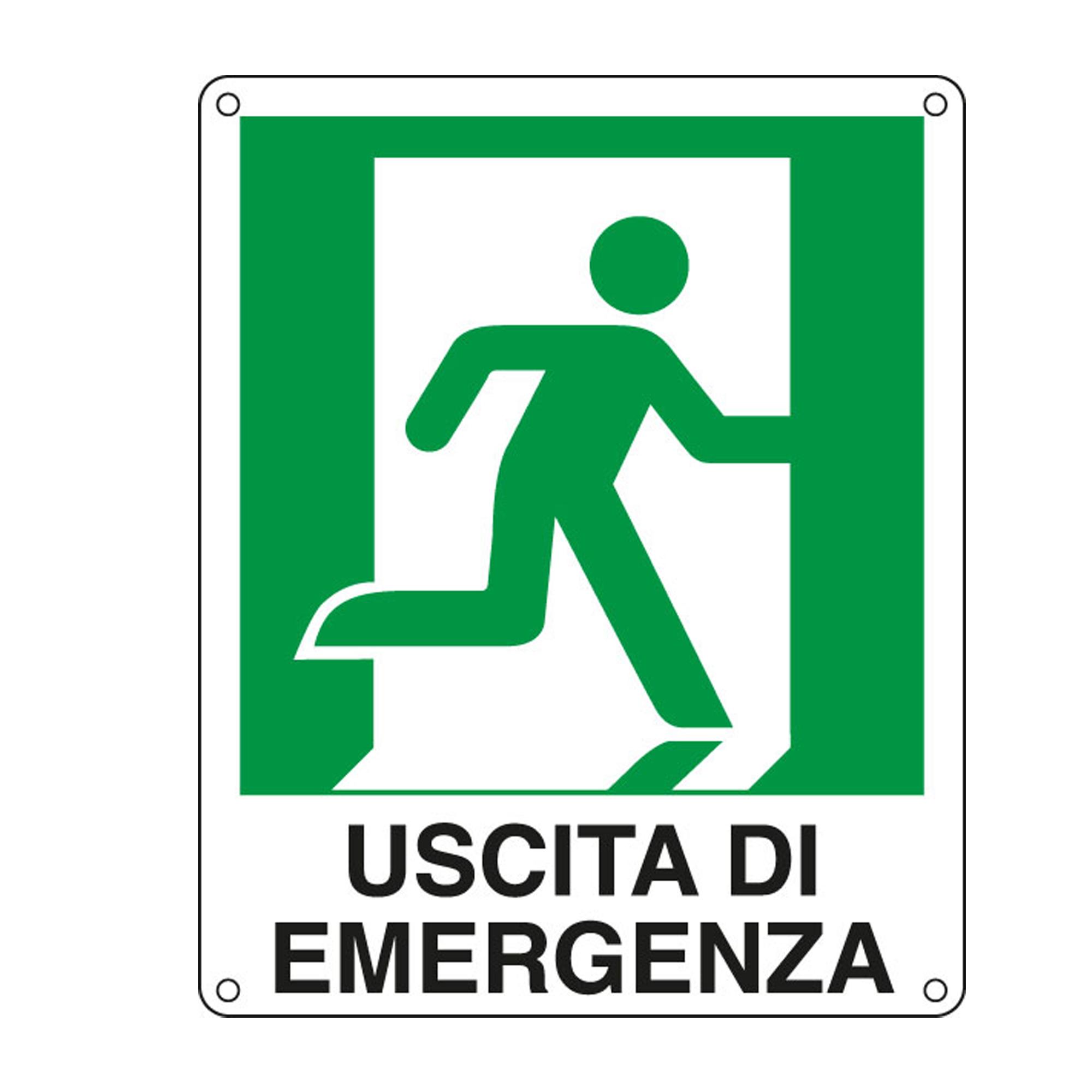 Cartello segnalatore - 25x31 cm - USCITA DI …