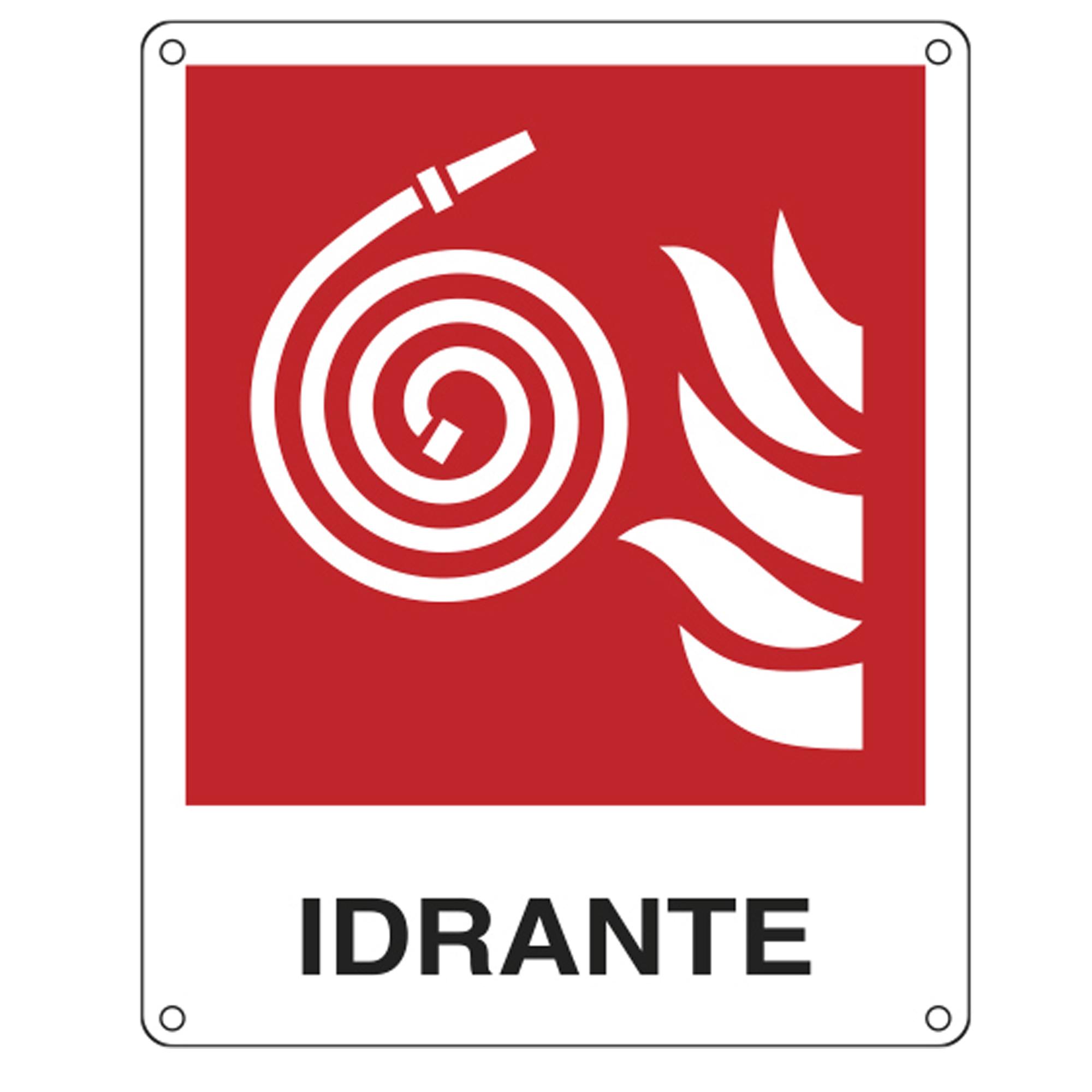 Cartello segnalatore - 25x31 cm - IDRANTE - …
