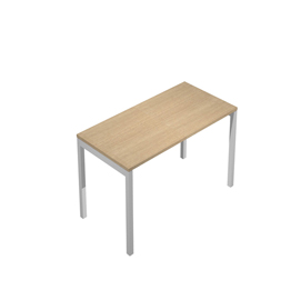 Scrivania singola Agorà - 120 x 80 x 74,6 cm - Rovere/grigio alluminio