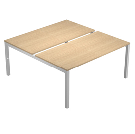 Scrivania a 2 postazioni contrapposte Agorà - 180 x 168 x 72,5 cm - rovere