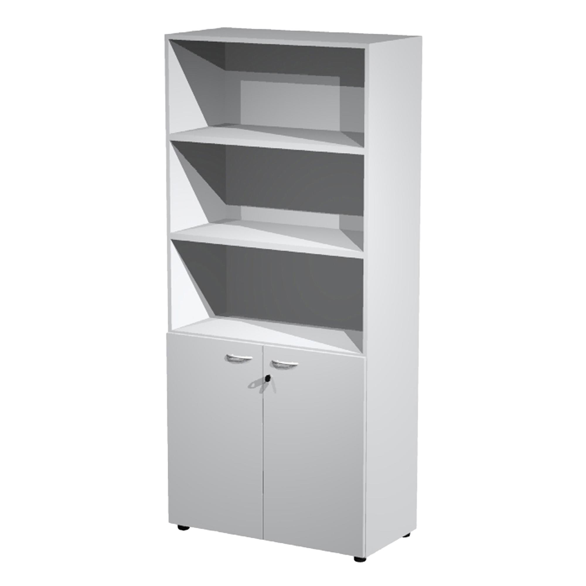 Armadio modulare - a 2 ante basse - 90 x 45,8 x 200 cm - grigio