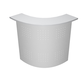 Sopralzo angolare reception Easy - 90 gradi - 96,5 x 96,5 x 115 cm - grigio/metallo - Artexport