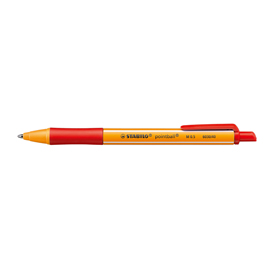 Penna a sfera a scatto Pointball Green - punta 1,0 mm - rosso  - Stabilo