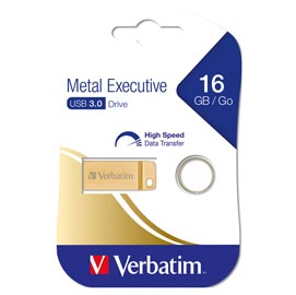 Verbatim Metal Executive - Chiavetta USB - 16 GB - USB 3.0 - oro
