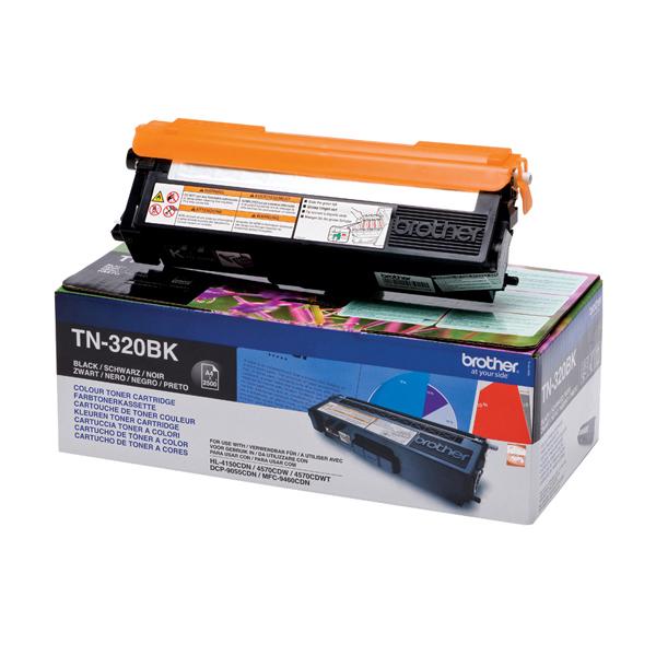 Brother TN320BK - Nero - originale - cartuccia toner - per Brother DCP-9055, DCP-9270, HL-4140, HL-4150, HL-4570, MFC-9460, MFC-9465, MFC-9970