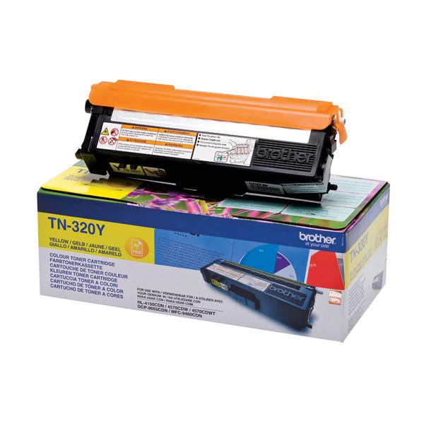 Brother TN320Y - Giallo - originale - cartuccia toner - per Brother DCP-9055, DCP-9270, HL-4140, HL-4150, HL-4570, MFC-9460, MFC-9465, MFC-9970