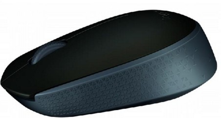 Logitech M171 - Mouse - per destrorsi e per sinistrorsi - senza fili - 2.4 GHz - ricevitore wireless USB - nero