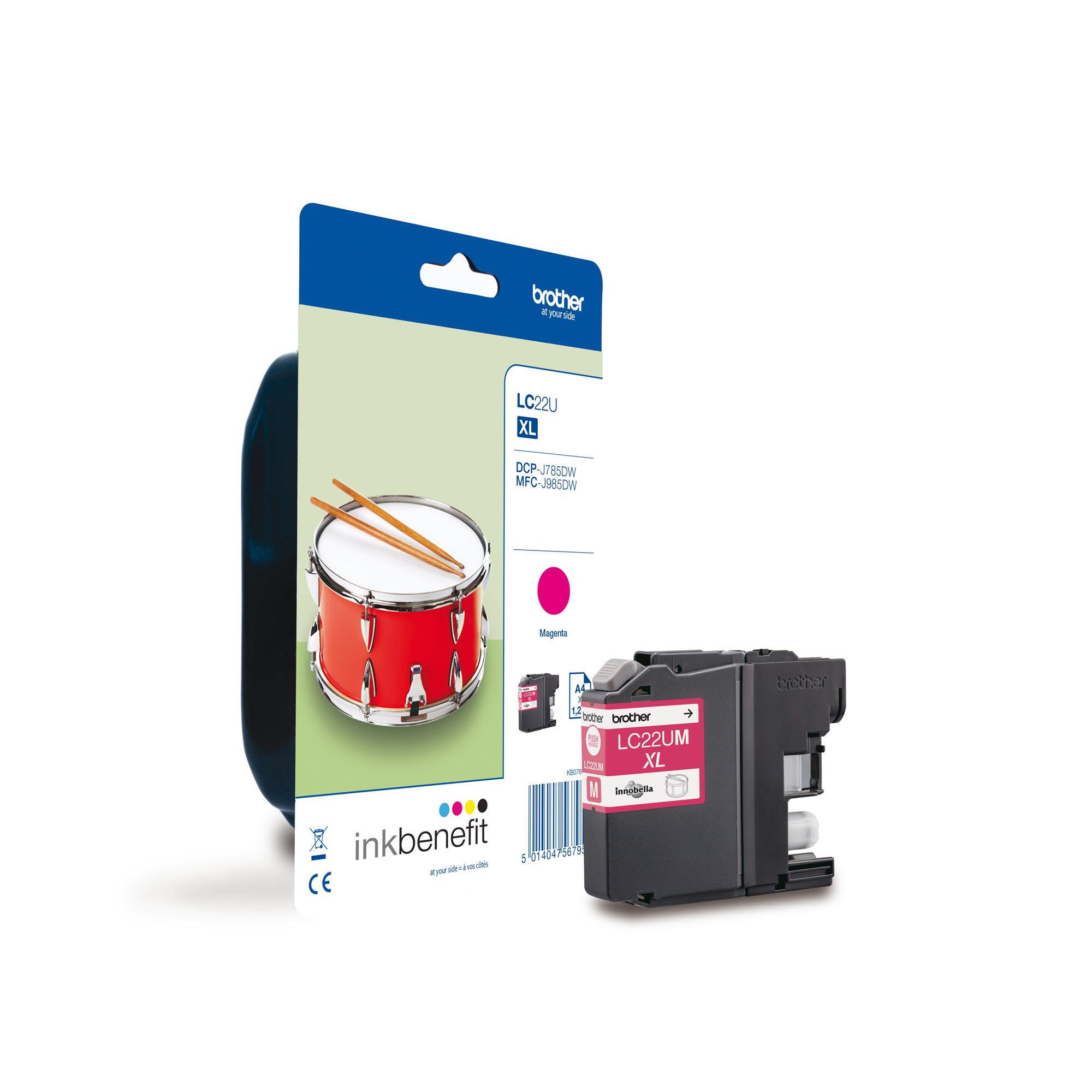 Brother LC22EM - Rendimento Super Alto - magenta - originale - cartuccia d'inchiostro - per Brother MFC-J5920DW