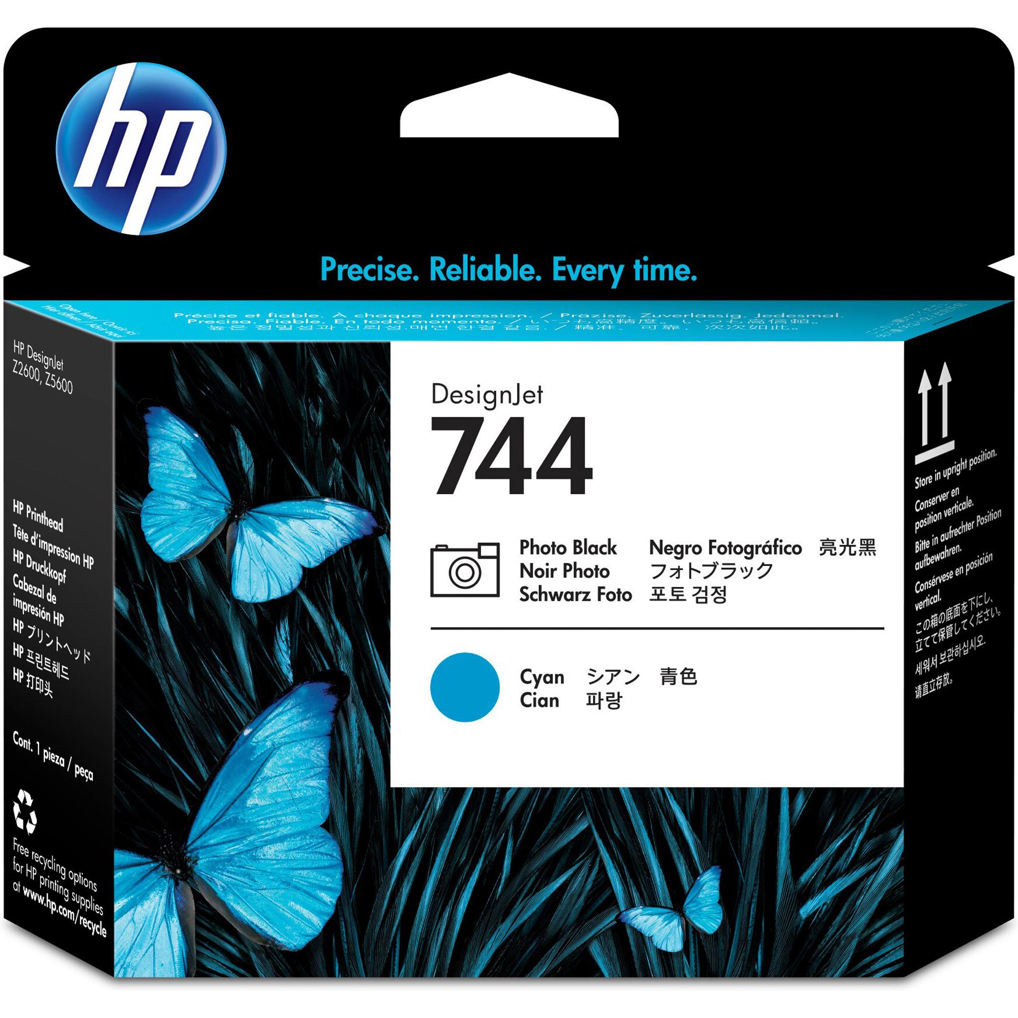 HP 744 - Ciano, nero per foto - testina di stampa - per DesignJet HD Pro MFP, Z2600 PostScript, Z5600 PostScript