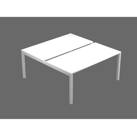 Scrivania Agorà a 2 postazioni contrapposte - 160 x 168 x 72,5 cm - bianco