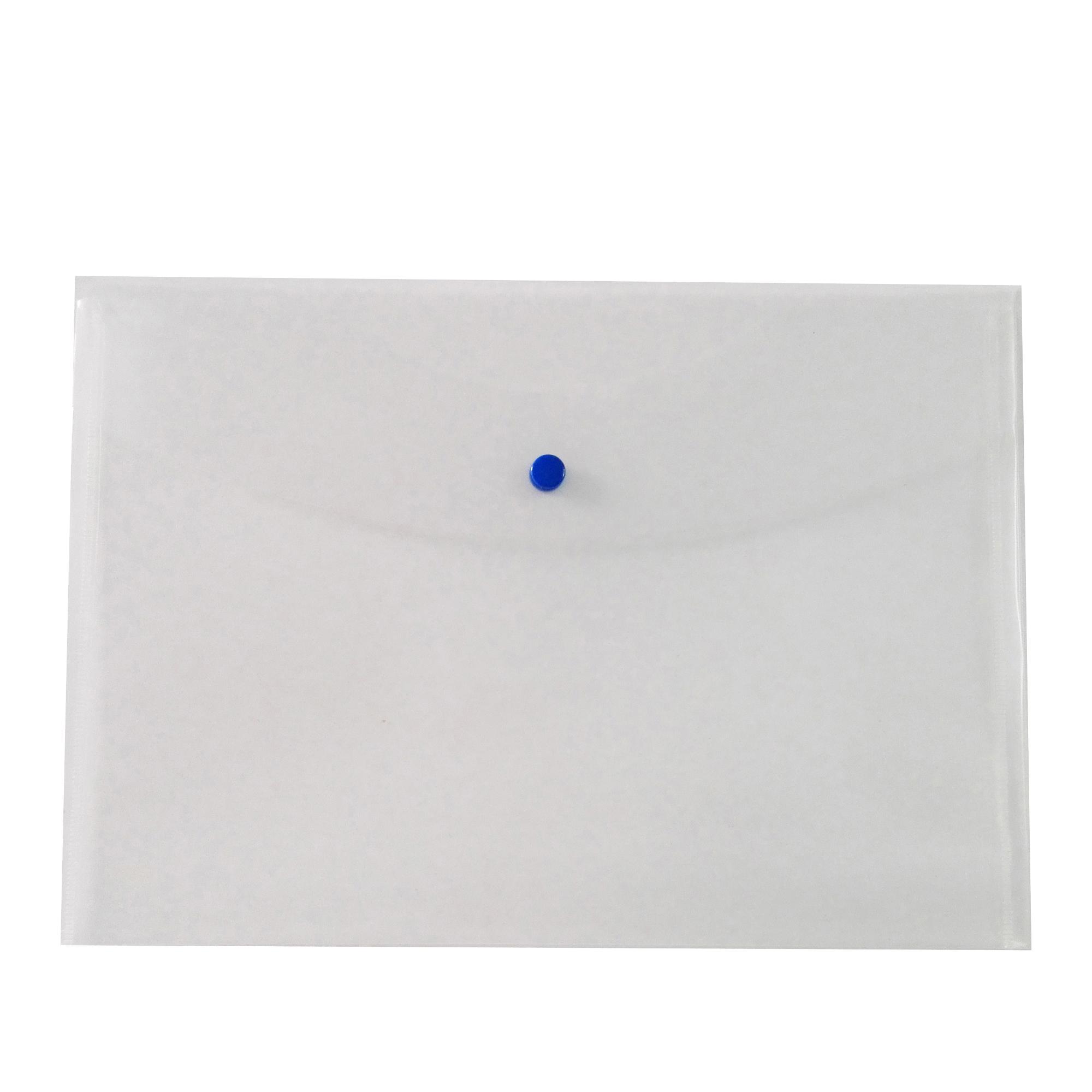 Busta con bottone - PPL - 22 x 30 cm - trasparente neutro - Starline