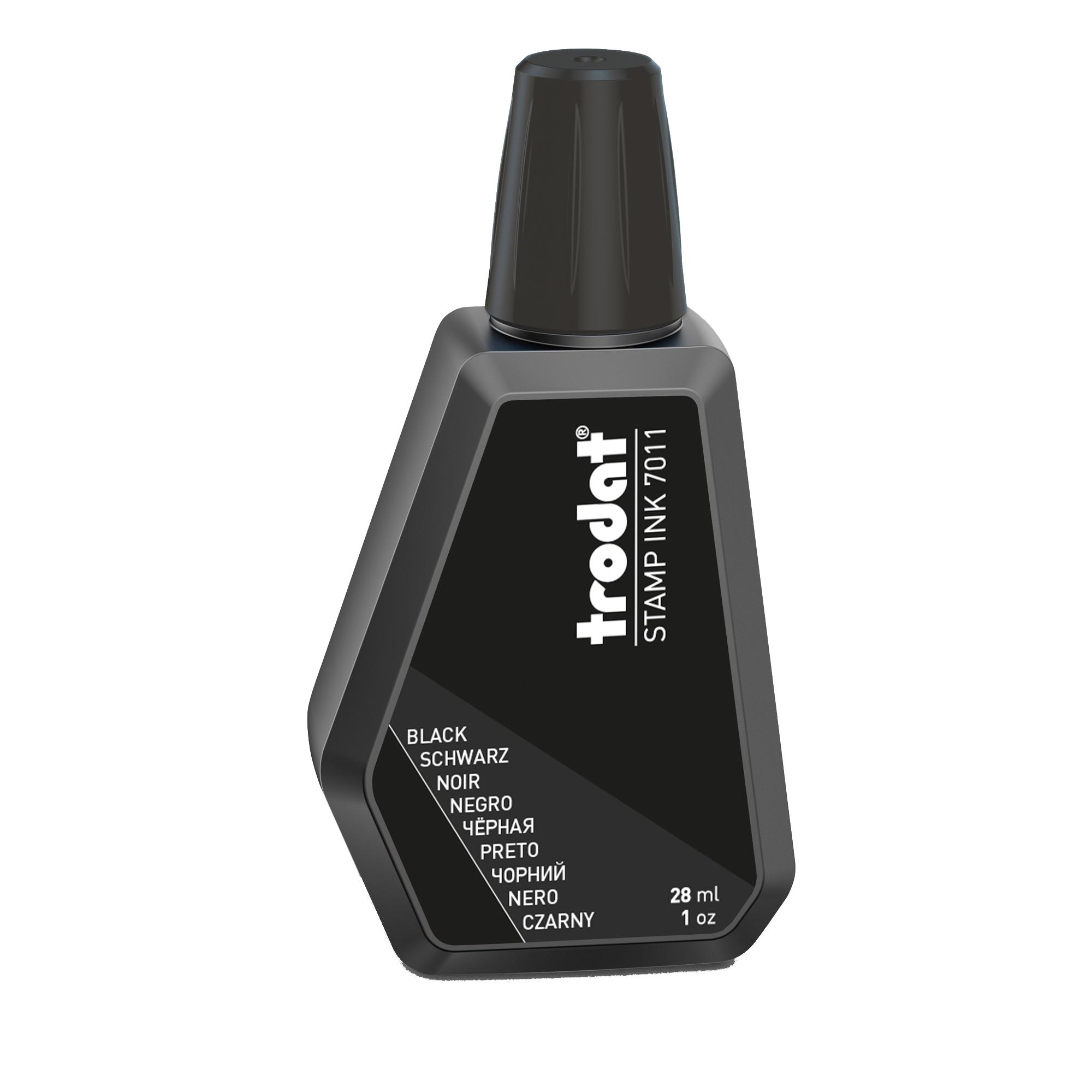 Inchiostro 7011 per timbro in gomma - 28 ml - nero - Trodat
