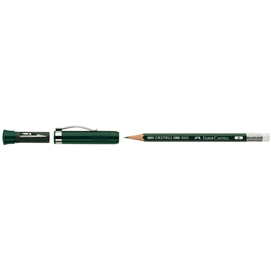 Matita in grafite castell 9000 Extender - gradazione B - Faber-Castell - set regalo con temperamatite