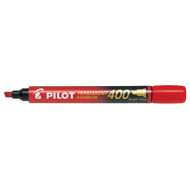 Pilot 400 - Marcatore - permanente - rosso - inchiostro a base olio - 4 mm - larga
