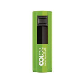 Timbro Pocket Stamp Plus 20 - 14 x 38 mm - 4 righe - autoinchiostrante - verde - Colop