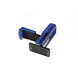 Timbro Pocket Stamp Plus 30 - 18 x 47 mm - 5 righe - autoinchiostrante - blu indaco- Colop