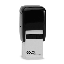 Timbro Printer Q 24 - 24 x 24 mm - 6 righe - quadrato - autoinchiostrante - nero - Colop