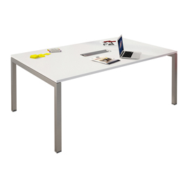 Tavolo riunioni Agorà - 6 posti - 160 x 120 x 72,5 cm - bianco