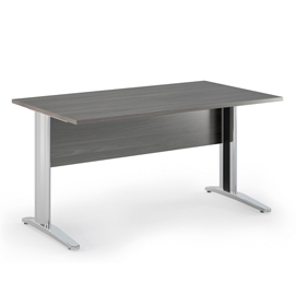 Scrivania lineare Easy - 140 x 80 x 72 cm - Frassino toscano/grigio cromato