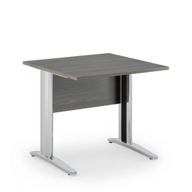 Scrivania lineare Easy - 80 x 80 x 72 cm - Frassino toscano/grigio cromato