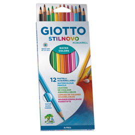 GIOTTO STILNOVO ACQUREL PASTELLII ACQUARELLABILI 3.3 mm COL. ASSORTITI CONF 12 Pz.