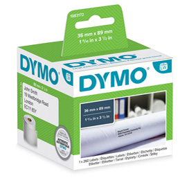 Rotolo 260 etichette LW 1983172 - 36 x 89 mm - carta - indirizzi estesi - bianco - Dymo