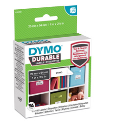 Rotolo 160 etichette LW Durable 1976411 - 25 x 54 mm - PP - bianco - Dymo