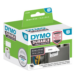 Rotolo 800 etichette LW Durable 1933084 - 57 x 32 mm - PP - bianco - Dymo