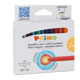 Primo CF12 PASTELLI A CERA D 9 X 85MM ASS