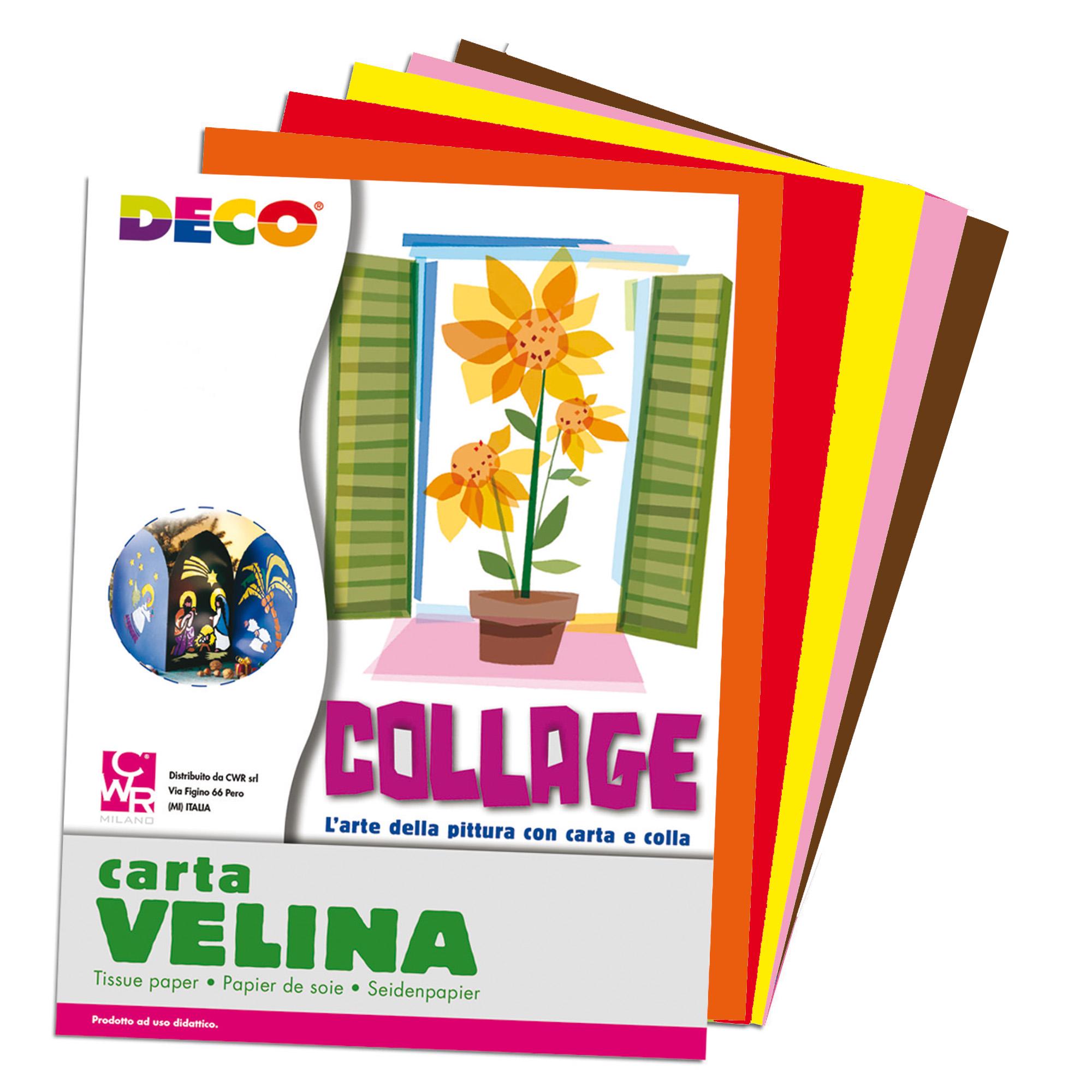 Busta di carta velina 25fg 50x76cm 5 colori …