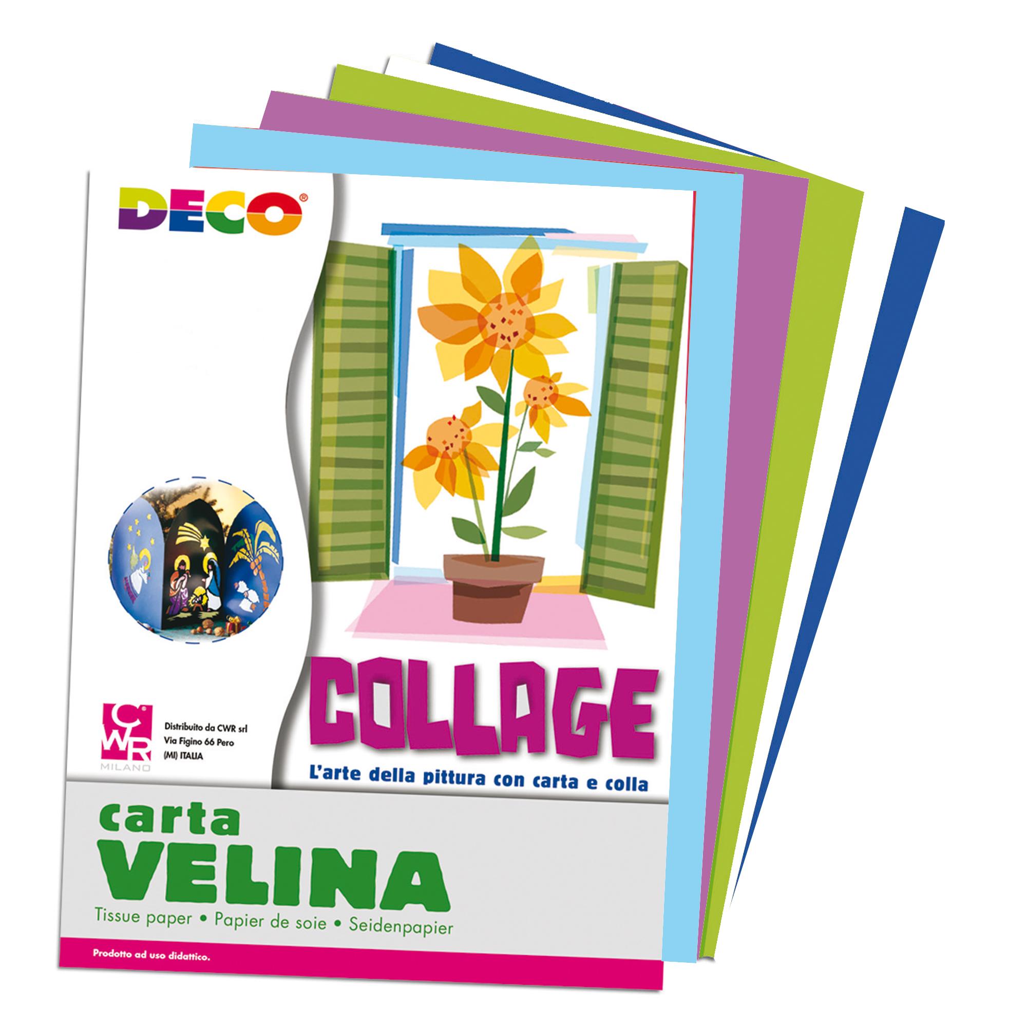 Busta di carta velina 25fg 50x76cm 5 colori …