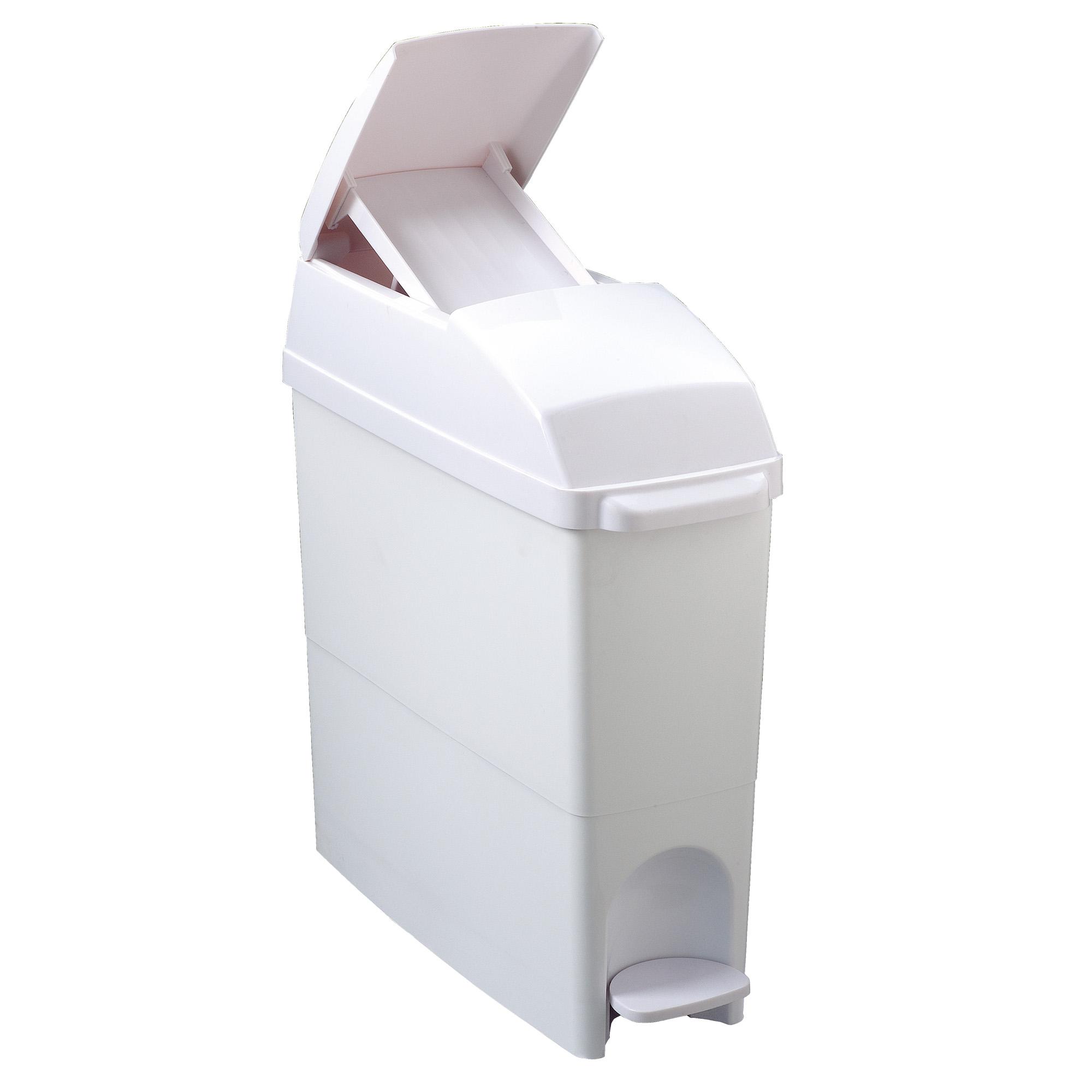 ConCestino igienico a pedale - 17x43x48 cm - coperchio blocca sacco - 18 L - bianco - Medial