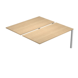 Postazione doppia aggiuntiva per scrivanie AgorA' - 180 x 168 x 72,5 cm - rovere - Artexport