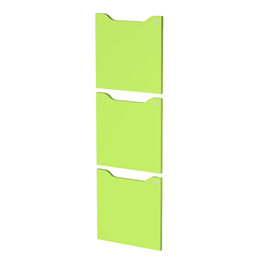 Set 3 ante per casellari Maxi Rainbow - con serratura - 36,8 x 36,8 cm - verde - Artexport