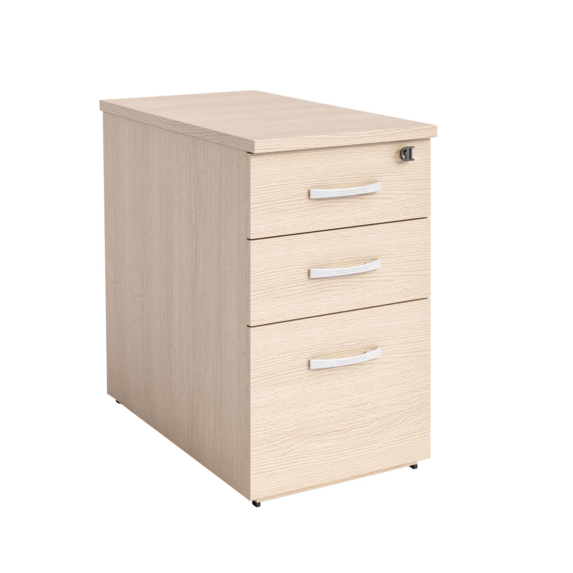 Cassettiera Agorà Direction - 3 cassetti - alta - 44 x 80 x 73 cm - rovere