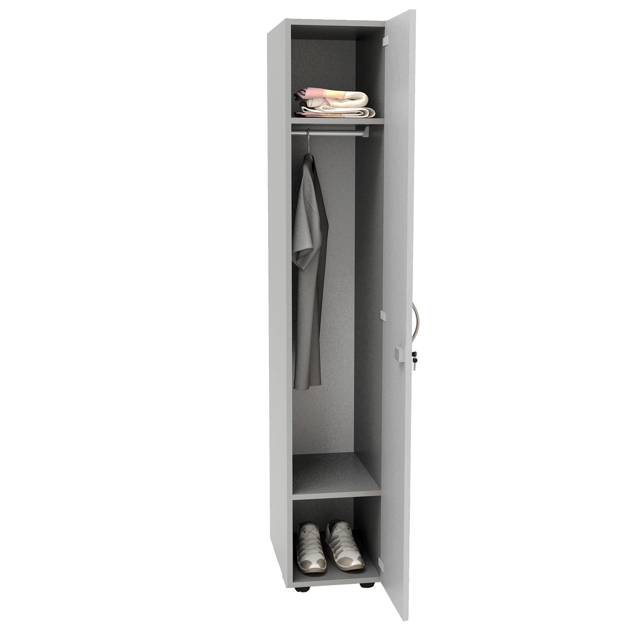 Armadio guardaroba - 1 anta - 33 x 52 x 185 cm - grigio
