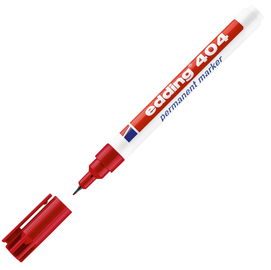Marcatore permanente 404  - punta tonda extra fine  - 0,75 mm - rosso - Edding