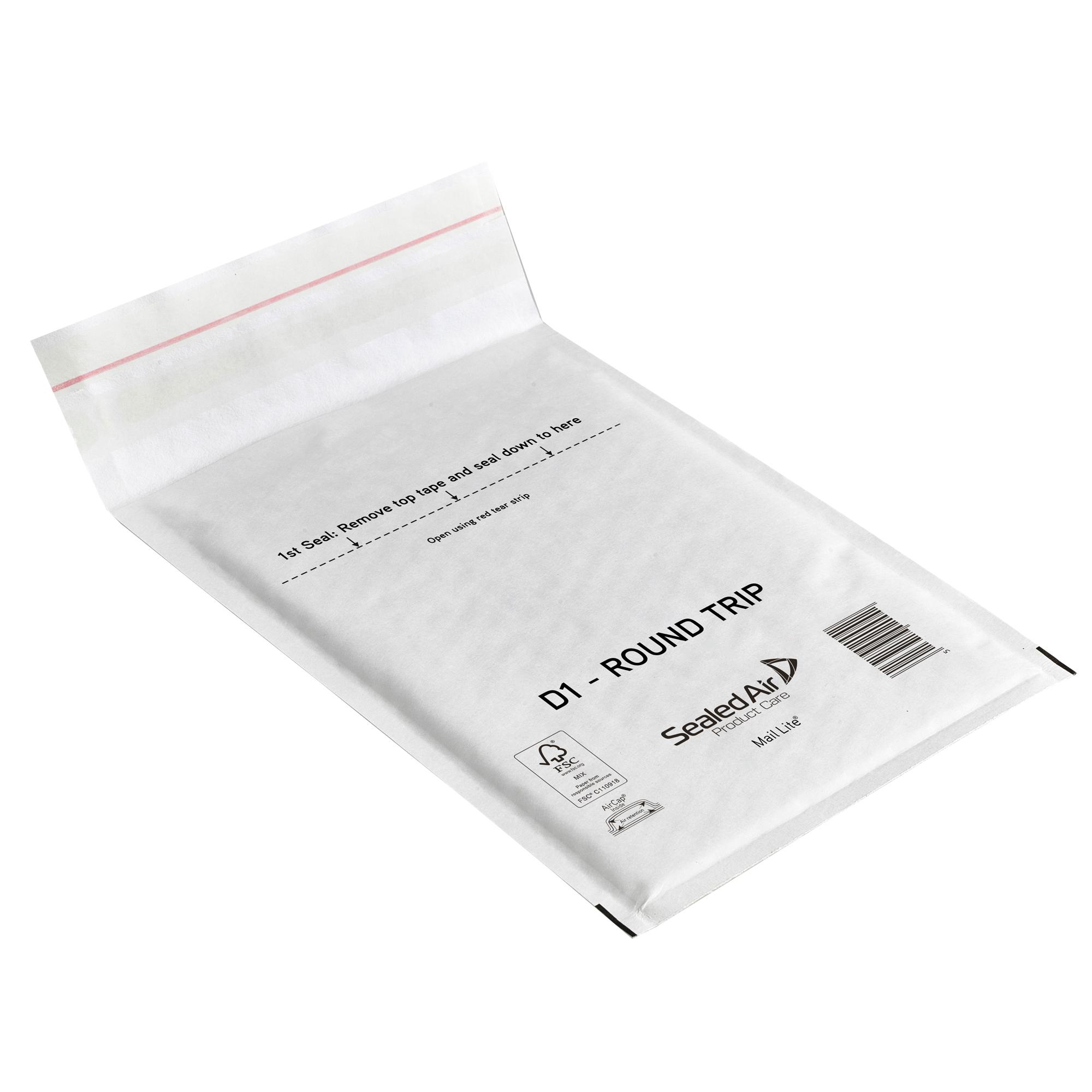 Busta imbottita Mail Lite® Round Trip - andata/ritorno - LL (23 x 33 cm) - Sealed Air® - conf. 50 pezzi