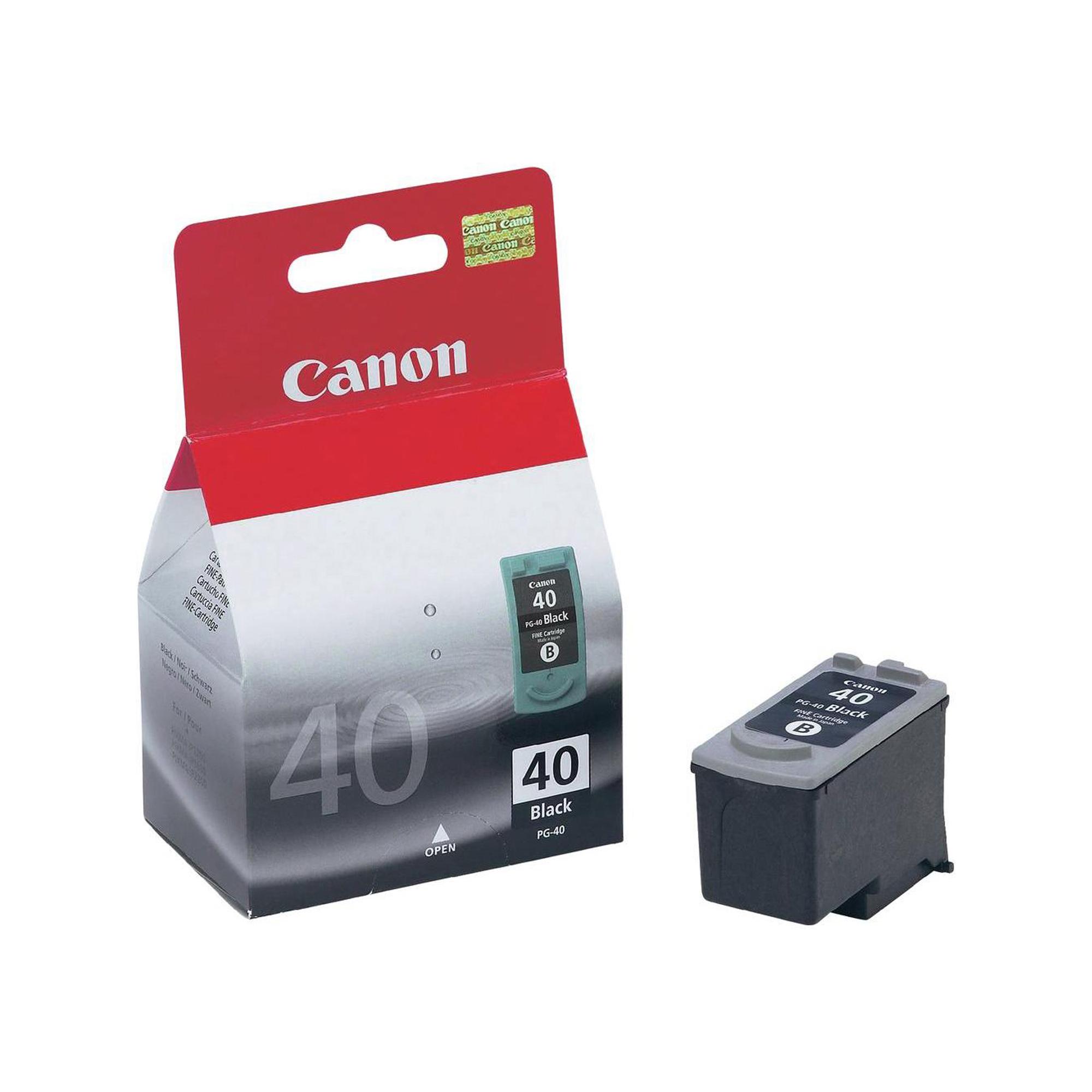 CANON PG-40 CARTUCCIA INCHIOSTRO NERO PER PIXMA iP1600-iP2200-MP150-MP170-MP450-iP1300-iP1700-iP1800-iP2500-iP2600-MP160-MP180-MP460-MP210-MP220-MX300-MX310-MP190/Fax …