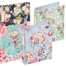 Raccoglitore Nature Flowers - A4 - cm 4 anelli da 30mm - dorso 4 cm - Pigna