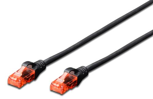 DIGITUS CAVO RETE UTP CAT. 6 NON SCHERMATO LSZH 0,5 MT NERO