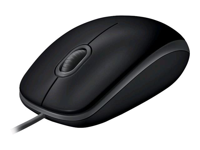 Logitech B110 Silent - Mouse - per destrorsi e per sinistrorsi - ottica - 3 pulsanti - cablato - USB