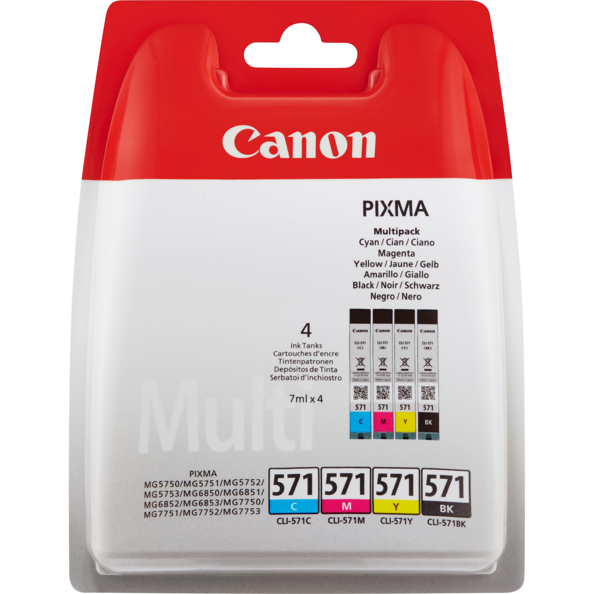 CANON MULTIPACK CLI-571 SERBATOIO NERO + CIANO + …