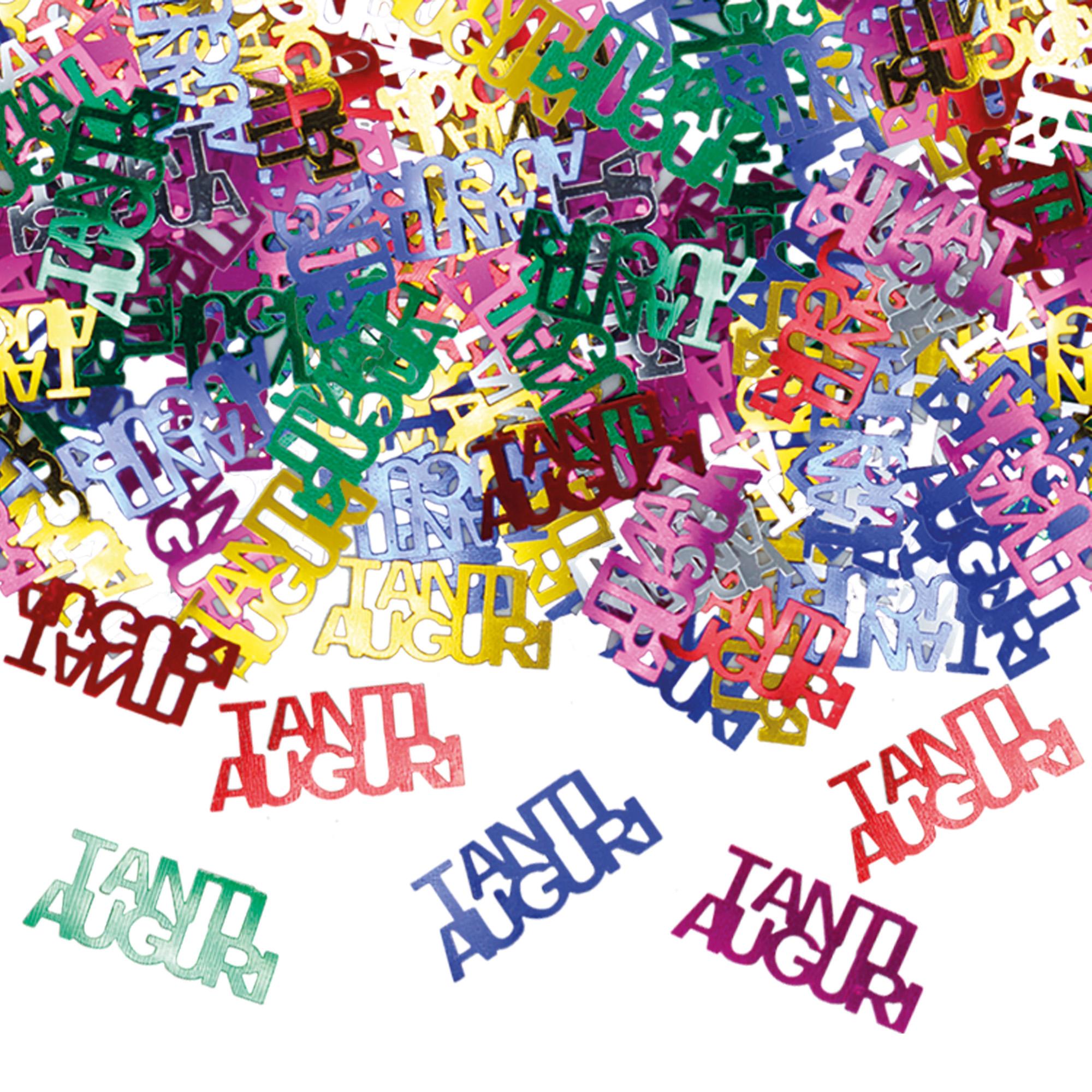 Busta 15gr coriandoli in plastica ''Tanti Auguri'' Big …