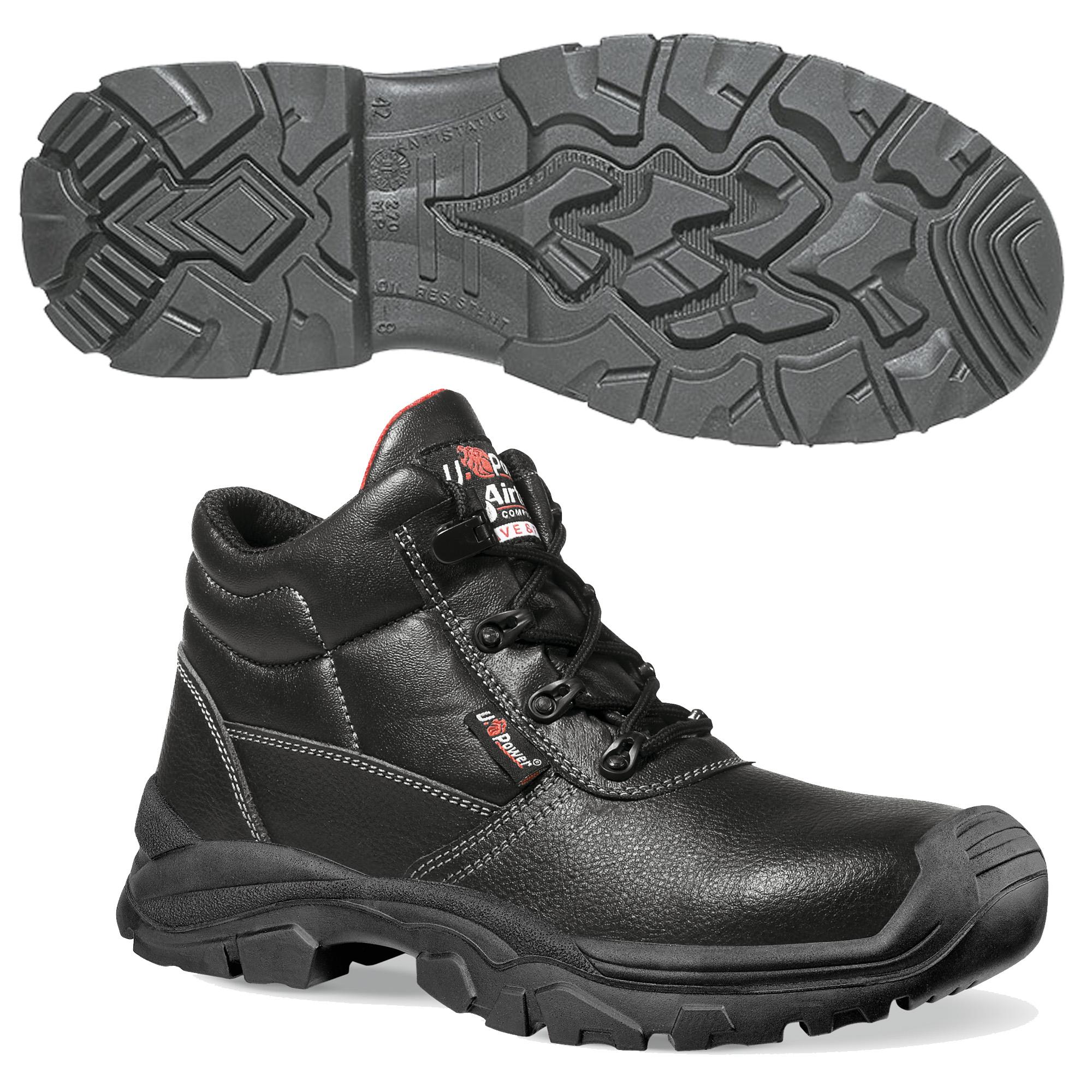 Calzatura di sicurezza Texas UK S3 SRC Rock&roll - pelle grana mina idrorepellente -  numero 44 - nero - U-Power