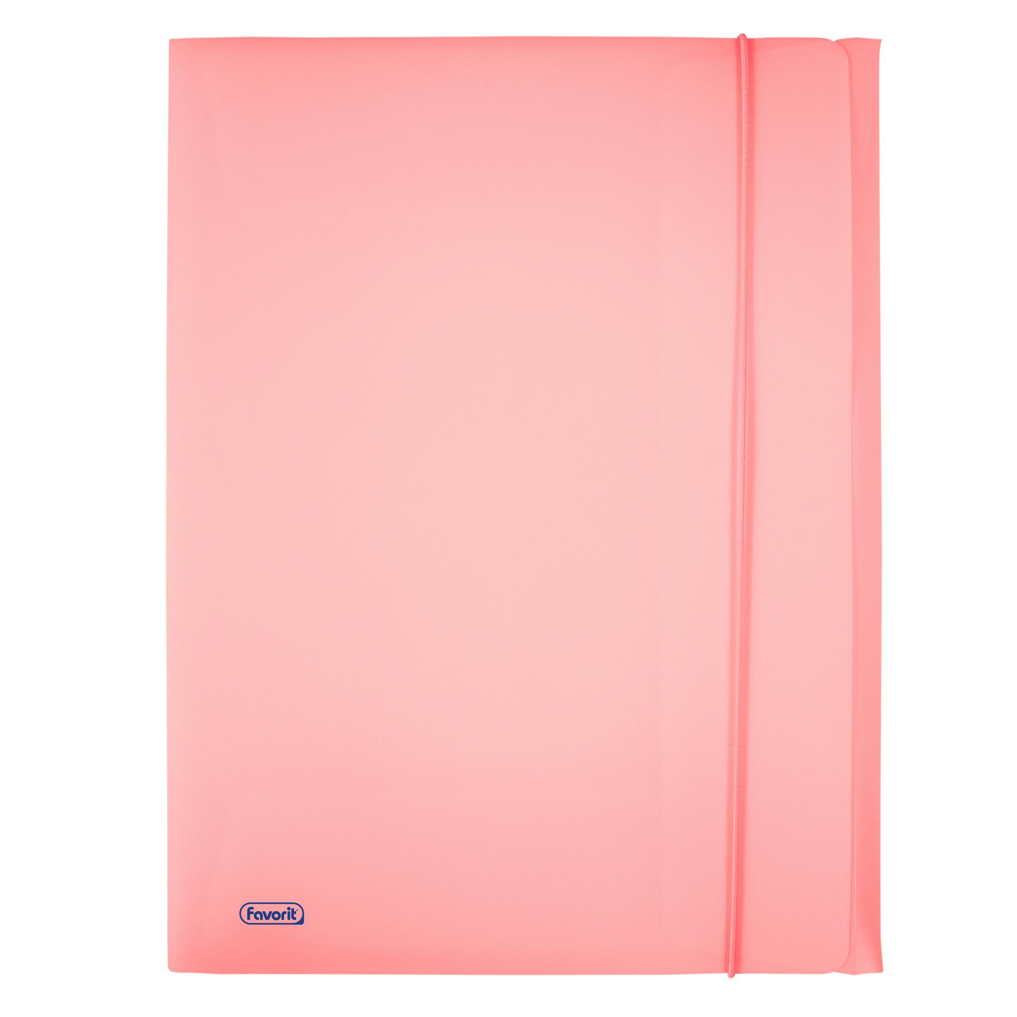 Cartella 3L con elastico Pastel - PPL - 24 x 33cm - cipria - Favorit